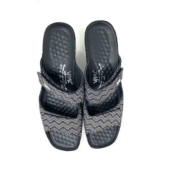 Vital Joy Breath Schwarz 0520 Leather Comfort Mule Sandals