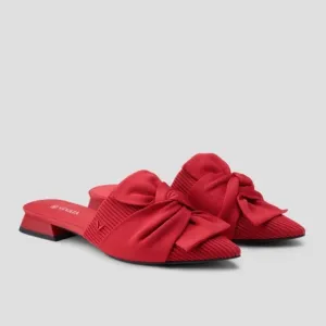 Vivaia Yaffa Pointed-Toe Knot Sandals Ruby Red EU 39 US 8