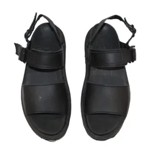 VOSS Black Dr. Martens Buckle closure Leather Soft Wair Sandals Size 39 US 8