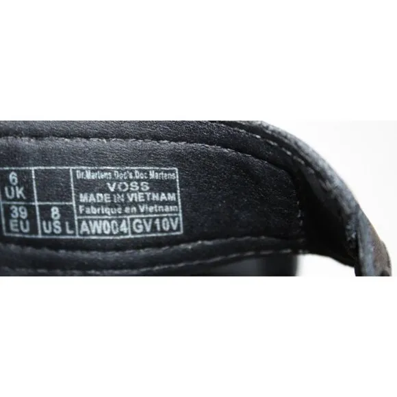 VOSS Black Dr. Martens Buckle closure Leather Soft Wair Sandals Size 39 US 8
