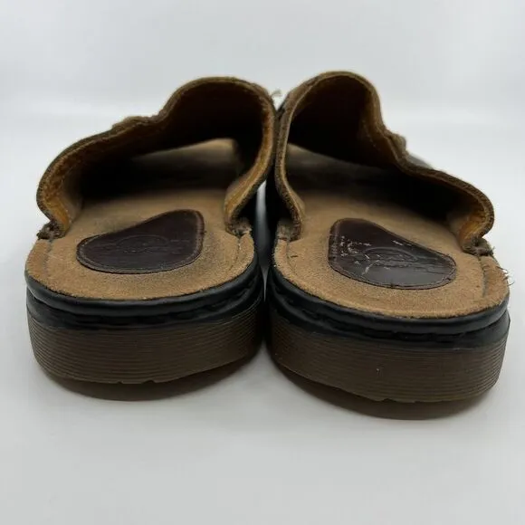 Vtg 90s Dr. Martens Men 7 Slide Sandals Leather Air Cushion sole Y2K‎