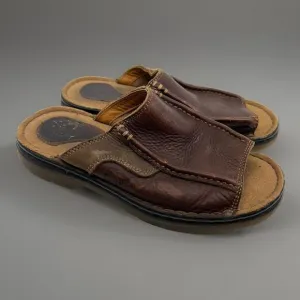 Vtg 90s Dr. Martens Men 7 Slide Sandals Leather Air Cushion sole Y2K‎