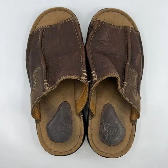 Vtg 90s Dr. Martens Men 7 Slide Sandals Leather Air Cushion sole Y2K‎