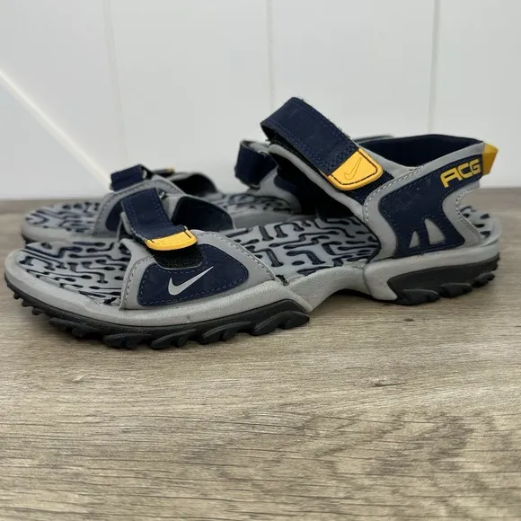 Vtg Nike ACG All-Trac Amphibious Navy Gray Hiking Sandals Men's Size 8 Gorpcore