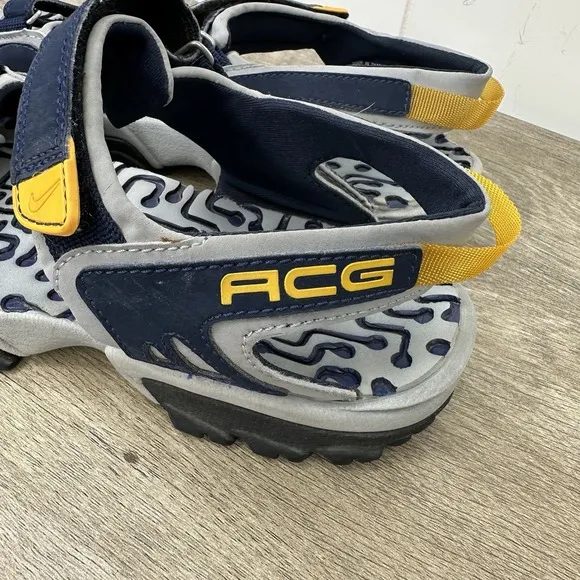 Vtg Nike ACG All-Trac Amphibious Navy Gray Hiking Sandals Men's Size 8 Gorpcore