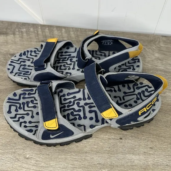 Vtg Nike ACG All-Trac Amphibious Navy Gray Hiking Sandals Men's Size 8 Gorpcore