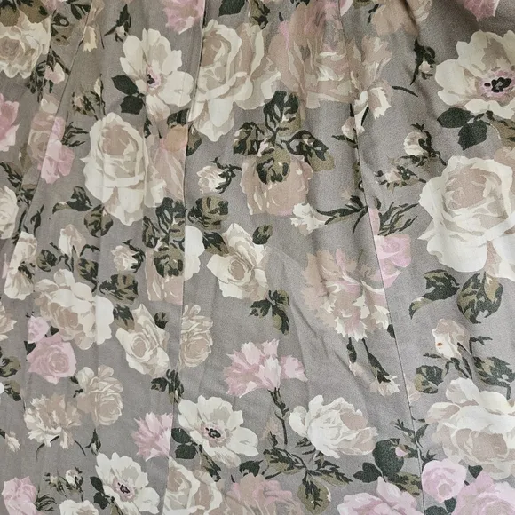 Vtg Scott McClintock 80s/90s Asymmetrical Cream/Pink/Green Midi Skirt
