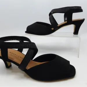 WALKING CRADLES MARK LEMP CLASSICS BOA BLACK KITTEN HEEL SANDALS NWT SZ 6.5