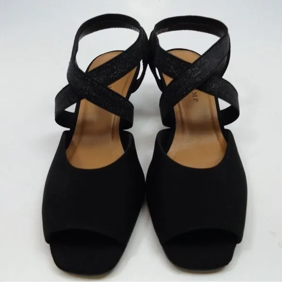 WALKING CRADLES MARK LEMP CLASSICS BOA BLACK KITTEN HEEL SANDALS NWT SZ 6.5