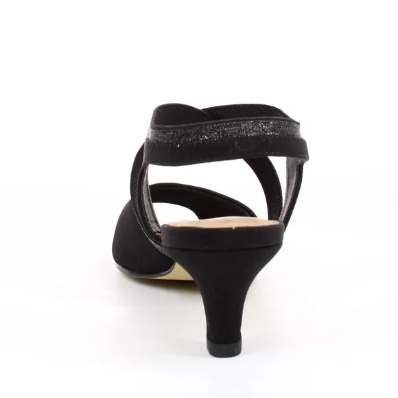 WALKING CRADLES MARK LEMP CLASSICS BOA BLACK KITTEN HEEL SANDALS NWT SZ 6.5