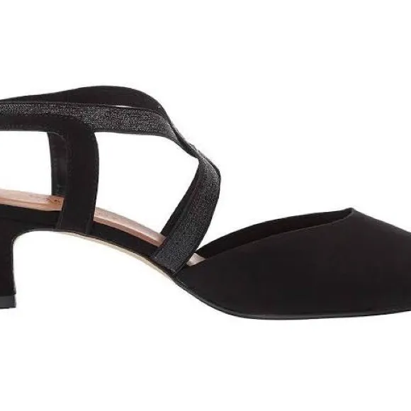 WALKING CRADLES MARK LEMP CLASSICS BOA BLACK KITTEN HEEL SANDALS NWT SZ 6.5