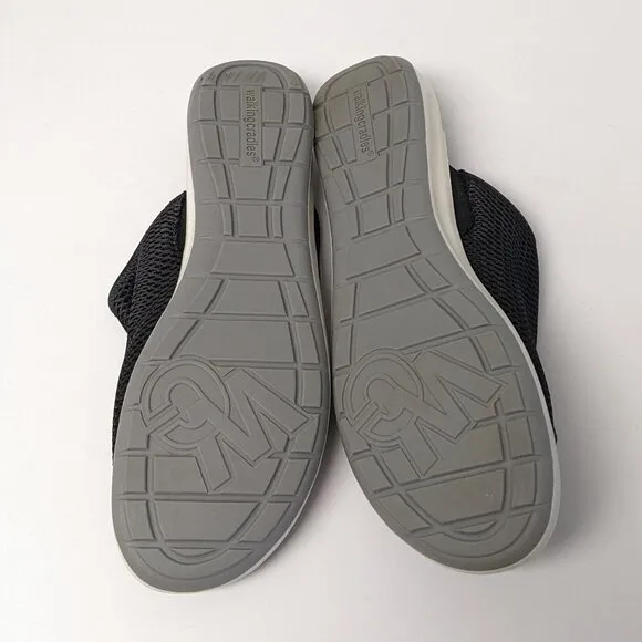 Walking Cradles Simmons Slide Sandals, Black, Women's 12 M