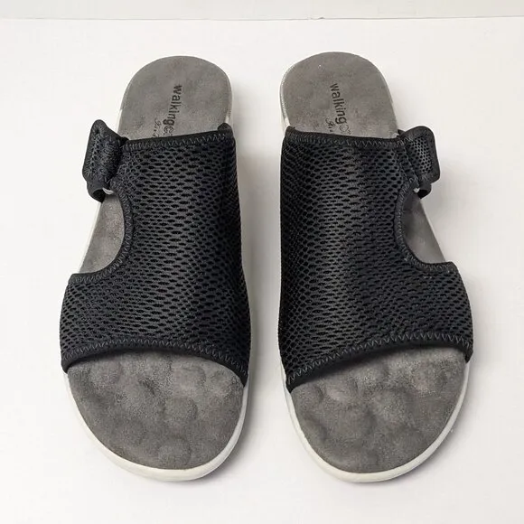 Walking Cradles Simmons Slide Sandals, Black, Women's 12 M