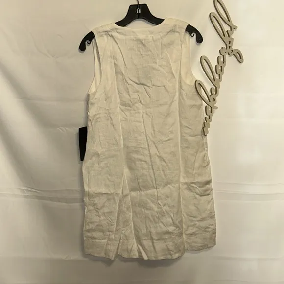 White Linen Melanie Dress