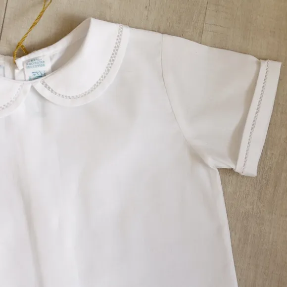 White Smocked Diamond Jon Jon Shortall Feltman Brothers 6/9 Months NWT