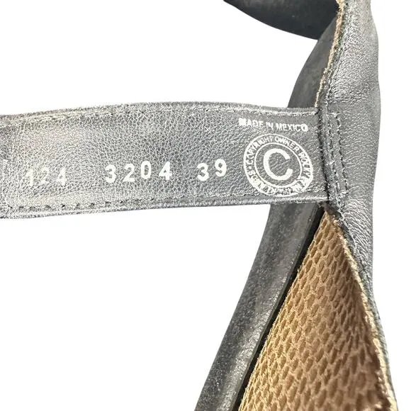 Wolky JEWEL bronze snake embossed Leather Sandals Comfort Walking sSz 39 us 8