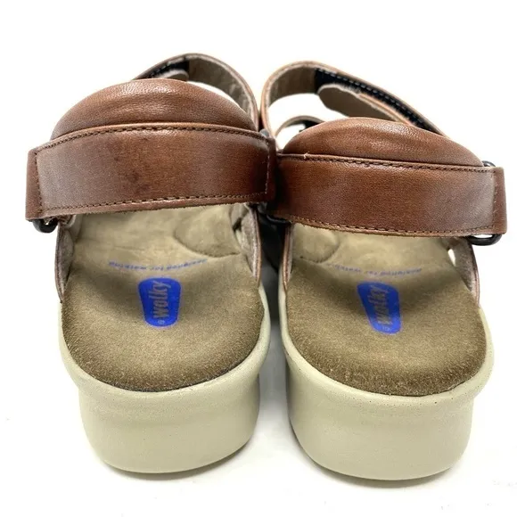 Wolky Pichu Comfort Sandals Vegi Leather Cognac