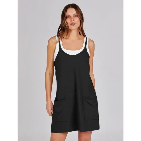 Women Summer Mini Romper Workout Sport Outfits Shorts Trendy Vacation Dress