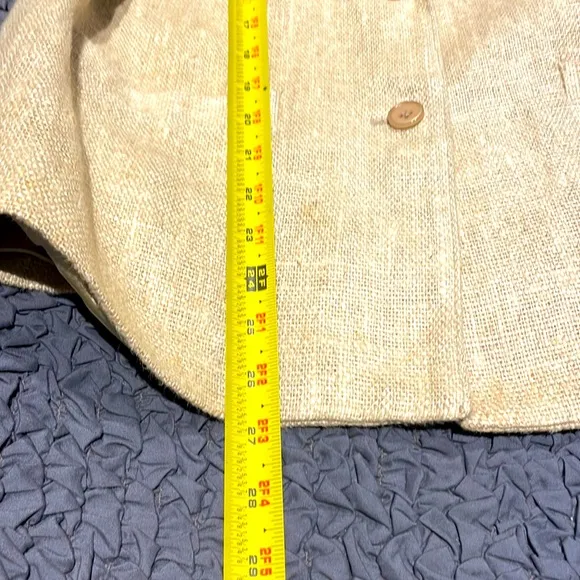 Women’s Blazer 100% Linen Cream Blazer Size 12