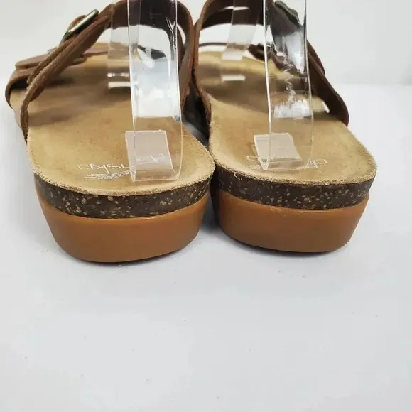 Women's DANSKO Vintage Comfort Wedge Heeled Leather Open Toe Sandals SZ 41