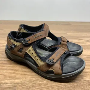 Women’s ECCO Brown Receptor Outdoor Hiking Walking Strap Sandals Size 10 EU 41