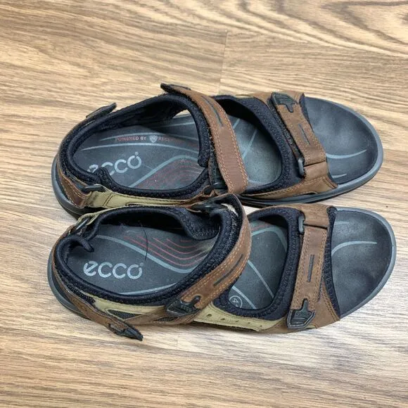 Women’s ECCO Brown Receptor Outdoor Hiking Walking Strap Sandals Size 10 EU 41
