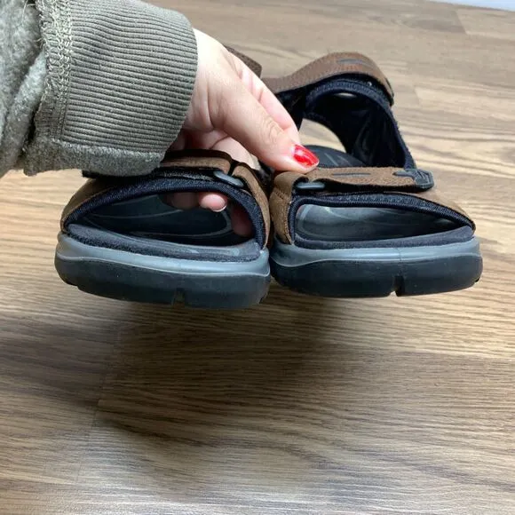 Women’s ECCO Brown Receptor Outdoor Hiking Walking Strap Sandals Size 10 EU 41