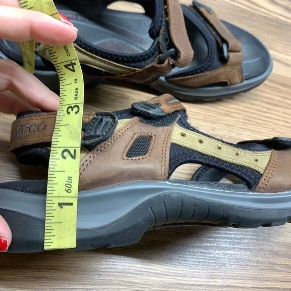 Women’s ECCO Brown Receptor Outdoor Hiking Walking Strap Sandals Size 10 EU 41