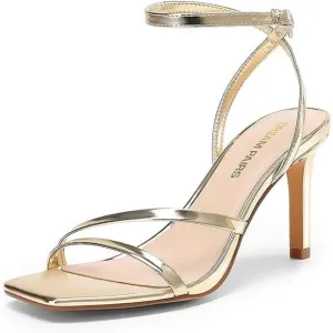 Women’s High Stilettos Heels Open Toe Square Sandals Ankle Strap Pum