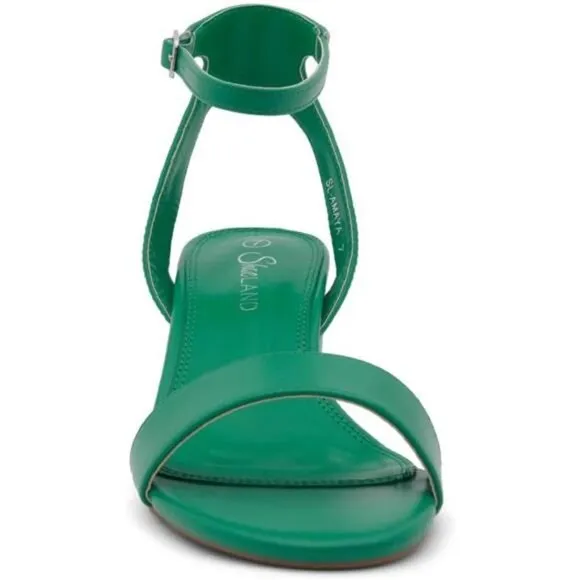 Women's Low Heel Sandal Ankle Strap Chunky Block Heeled Shoes Latex Insole Green