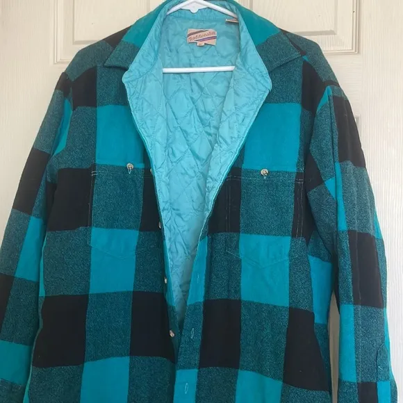 Women’s Plaid Shirt Jacket Green Shacket Size XL