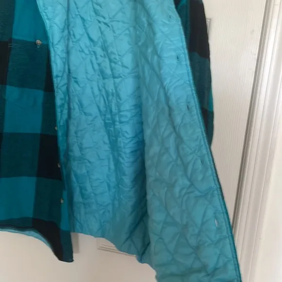 Women’s Plaid Shirt Jacket Green Shacket Size XL