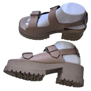Women's Robert Clergerie Tan Platform Sandals
