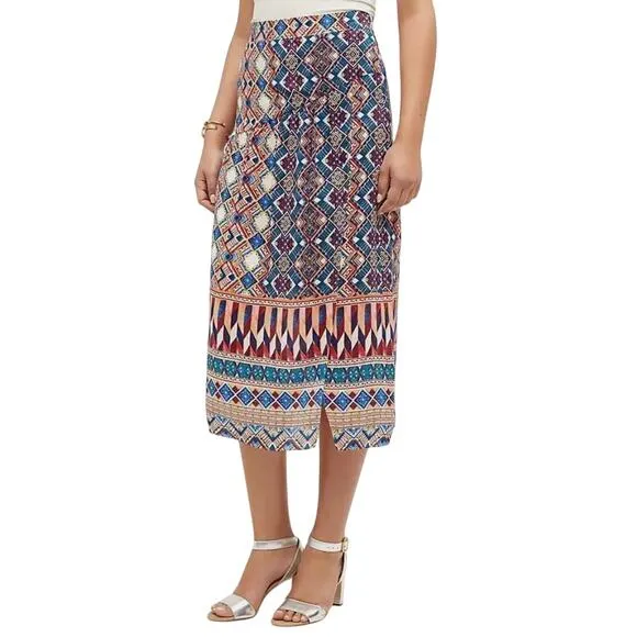 Women's Size 6 HD in Paris Olympia Silk Boho Festival Skirt $148 Anthropologie