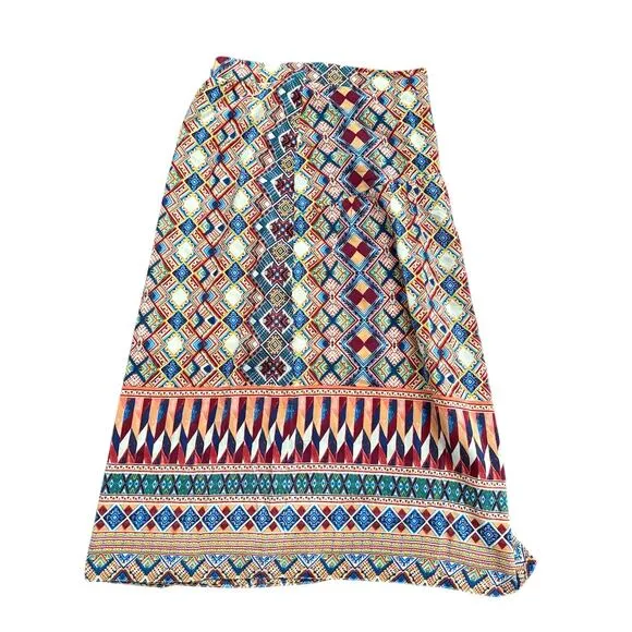 Women's Size 6 HD in Paris Olympia Silk Boho Festival Skirt $148 Anthropologie