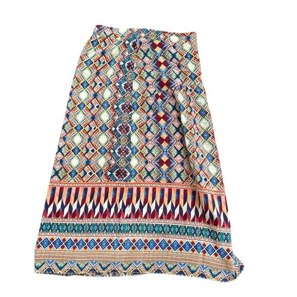 Women's Size 6 HD in Paris Olympia Silk Boho Festival Skirt $148 Anthropologie