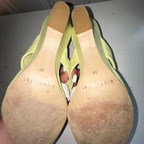 Women's Yellow and Cream Sandals