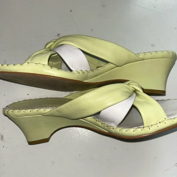 Women's Yellow and Cream Sandals