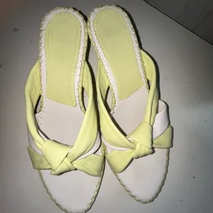 Women's Yellow and Cream Sandals
