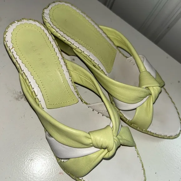 Women's Yellow and Cream Sandals