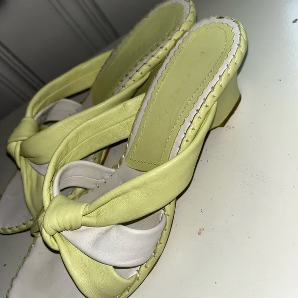 Women's Yellow and Cream Sandals