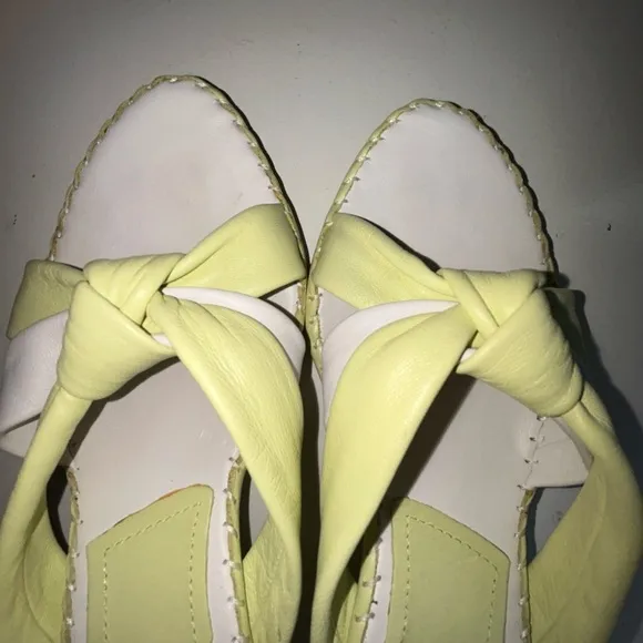 Women's Yellow and Cream Sandals