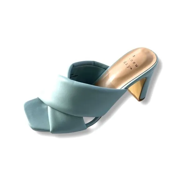 Women's Clementine Padded Crossband Mule Heels - A New Day™ - Sz 5 - NWT in Box