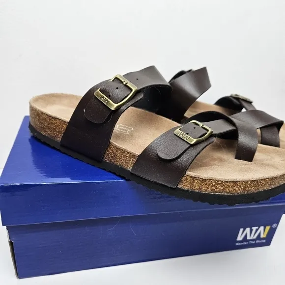 WTW men's leather strap sandal
