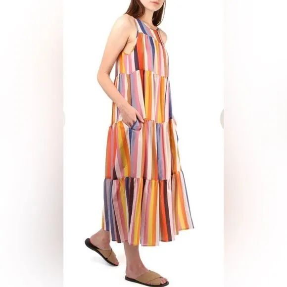 Xirena Eva Dress in Colorful Aventine Stripe