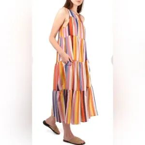 Xirena Eva Dress in Colorful Aventine Stripe