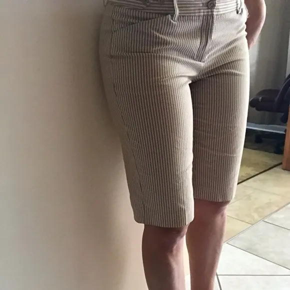 Y2K Striped Bermudas