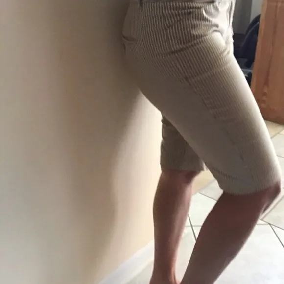 Y2K Striped Bermudas