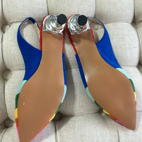 YDN Women's Fashion Metallic Spiral Heel shoes