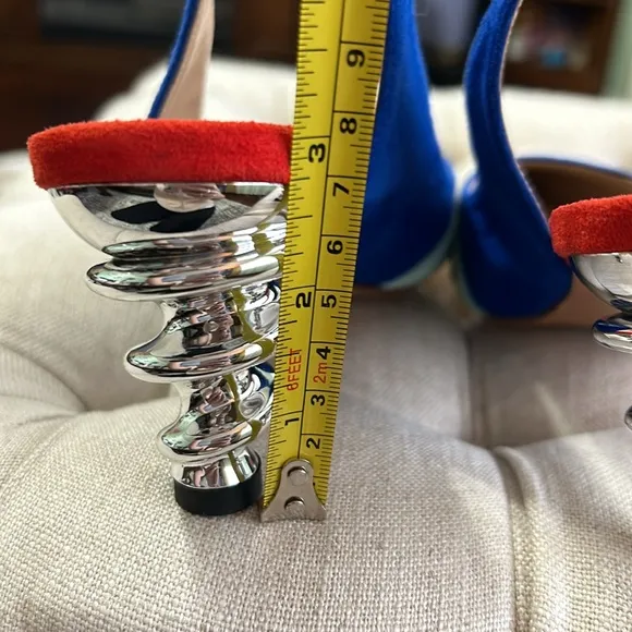 YDN Women's Fashion Metallic Spiral Heel shoes